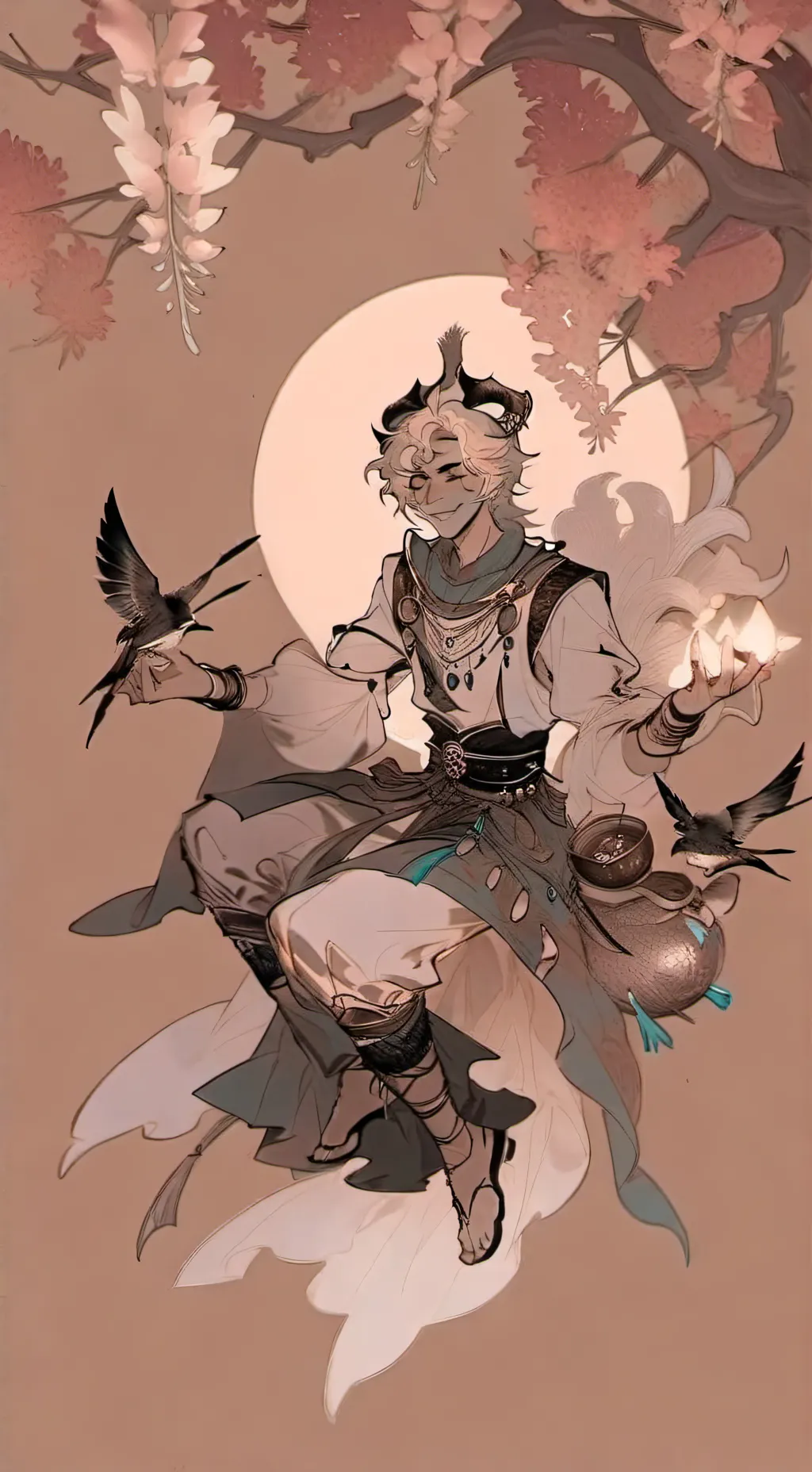 ai character: summoning Lucifer  background