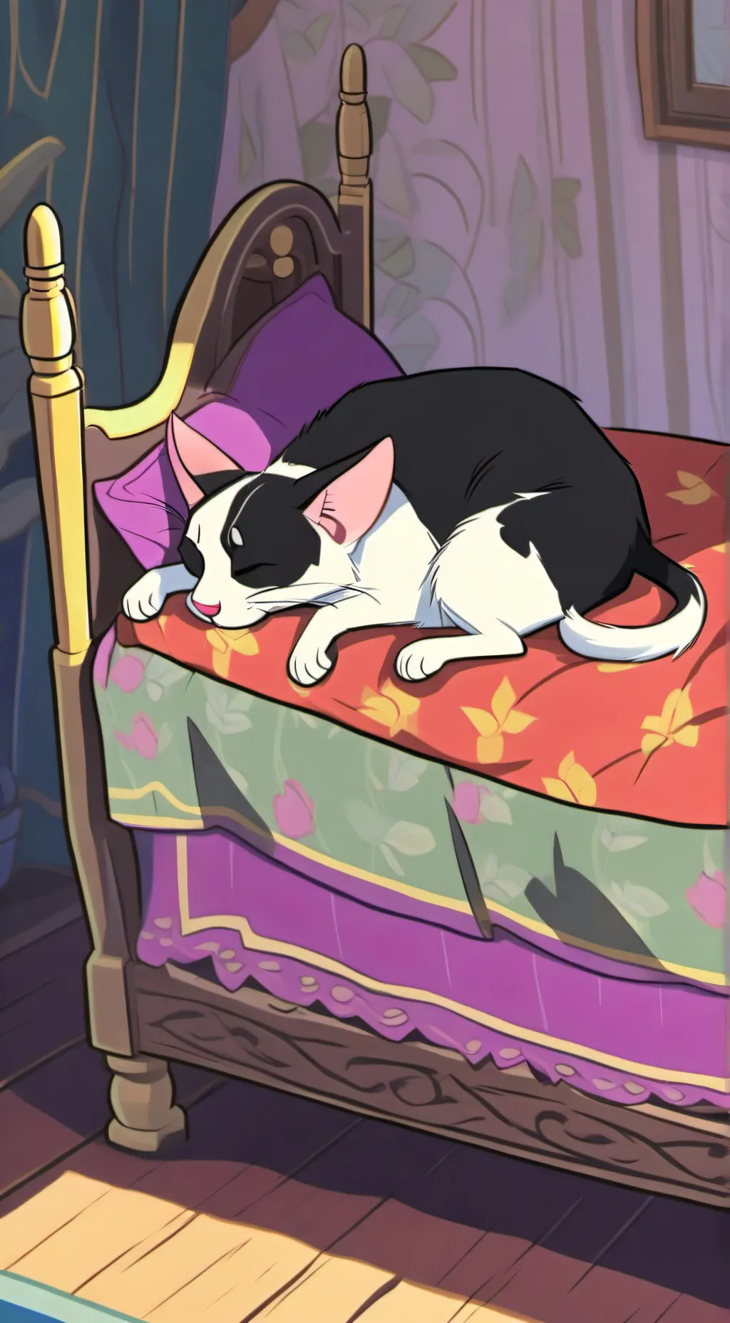 ai character: Dani pet cat  background