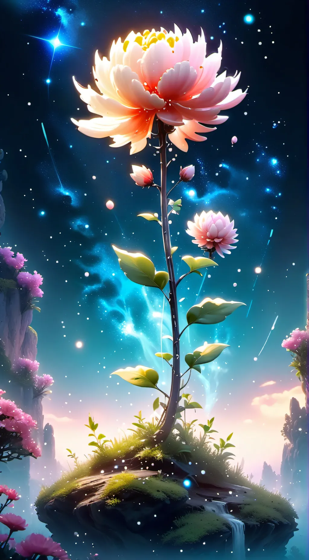 ai character: Flower Power background