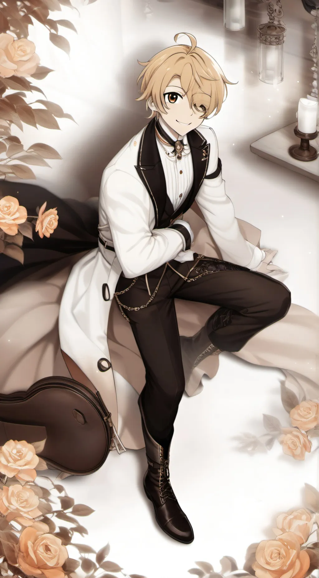 ai character:  Matchastickers  background