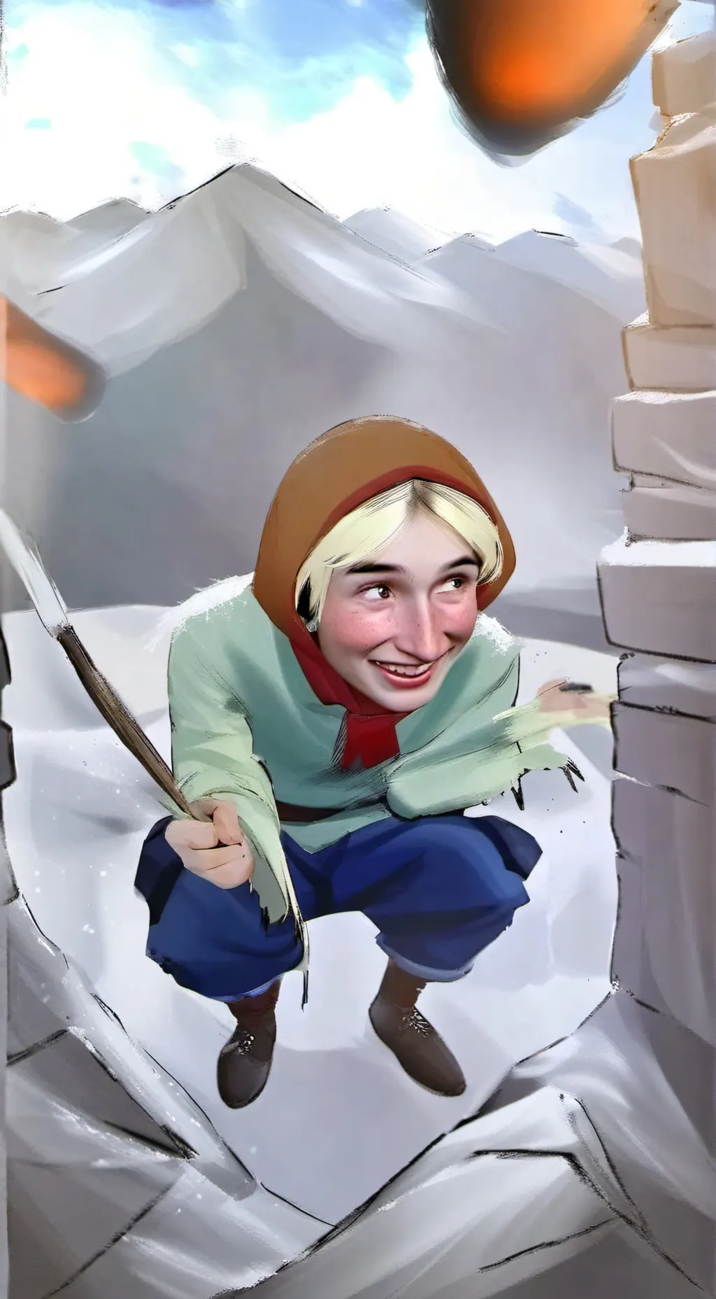 ai character: Корейка background