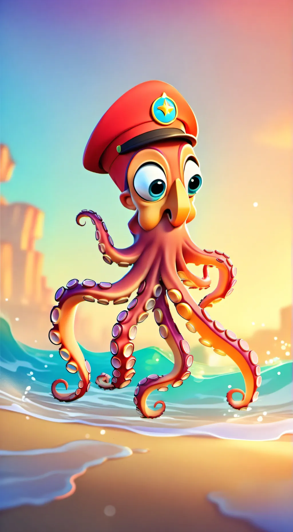 ai character: octopus background