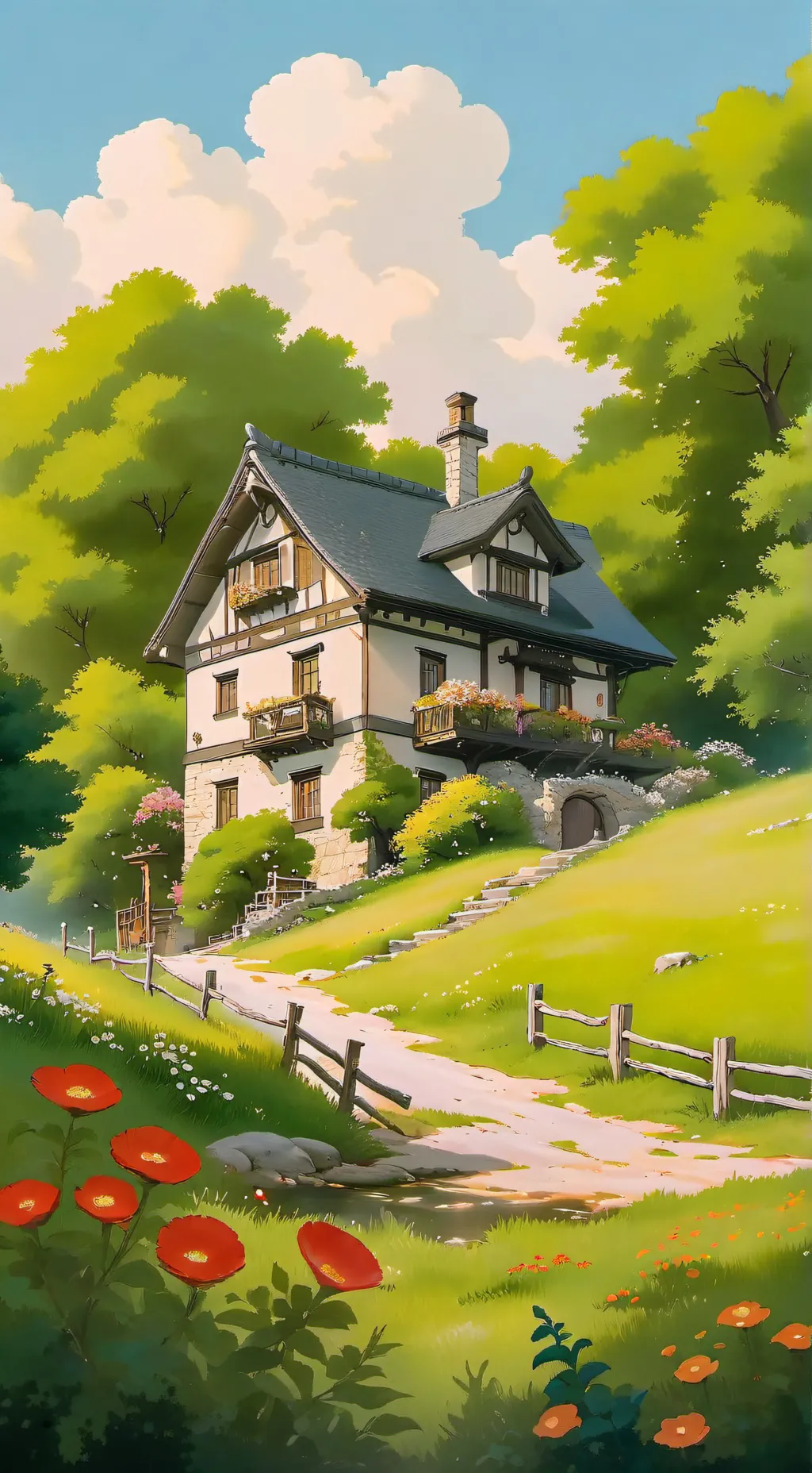 ai character: EV in the hause background