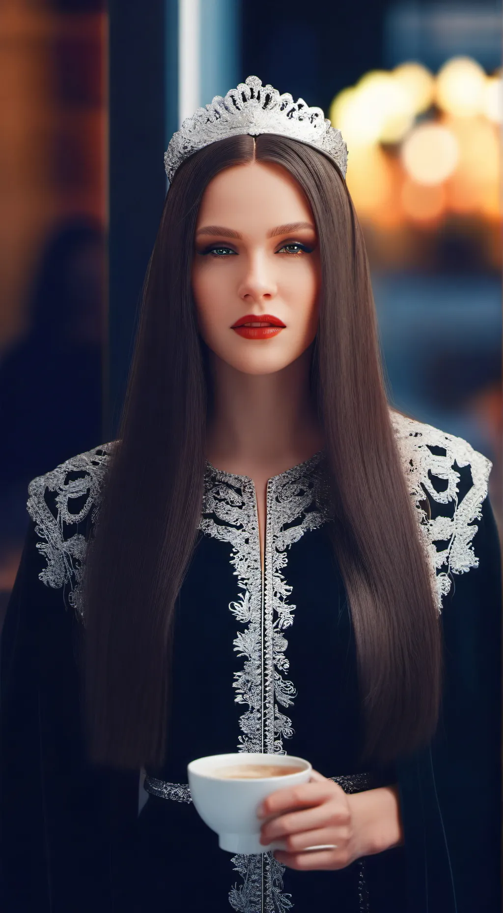 ai character: The Unattainable Beauty Queen background