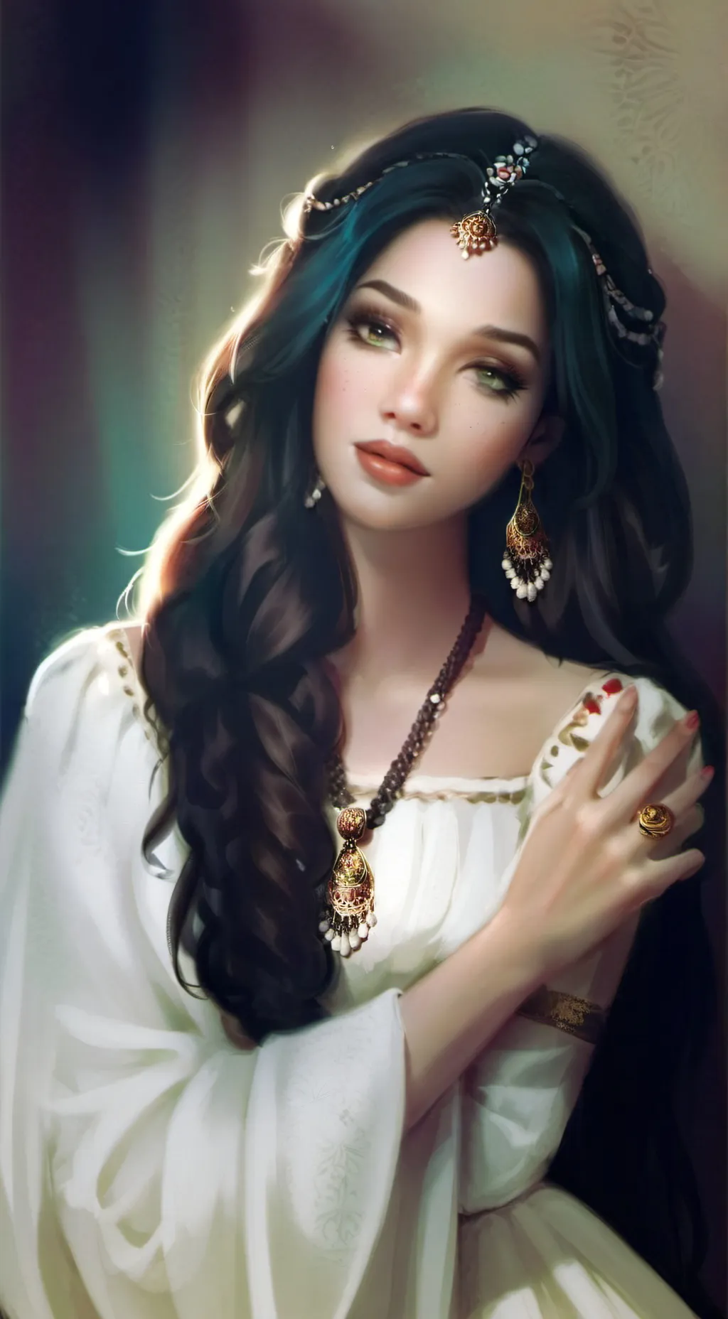 ai character: khlaudia Black background