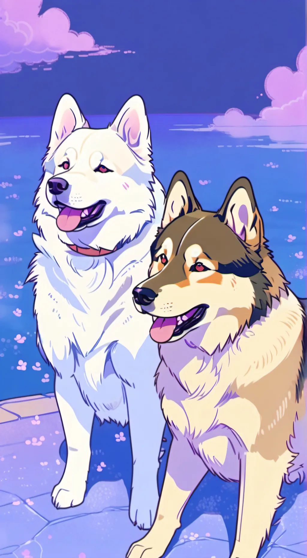 ai character: dog life background