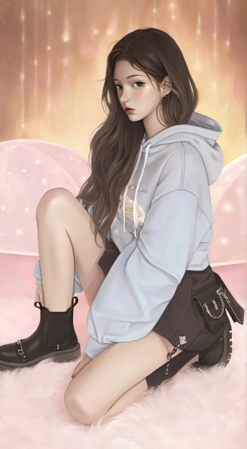 ai character: Amber background