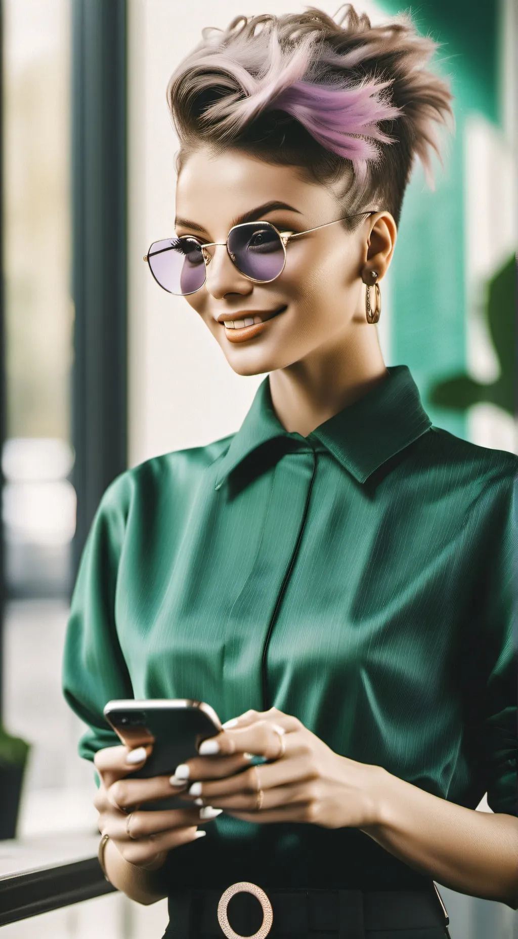 ai character: The Digital Diva background