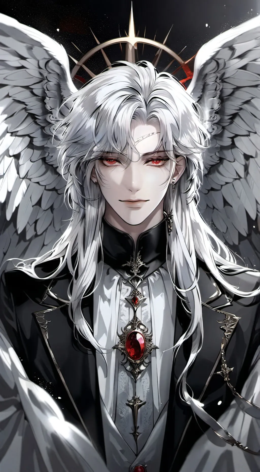 ai character: Archangel Azrael  background