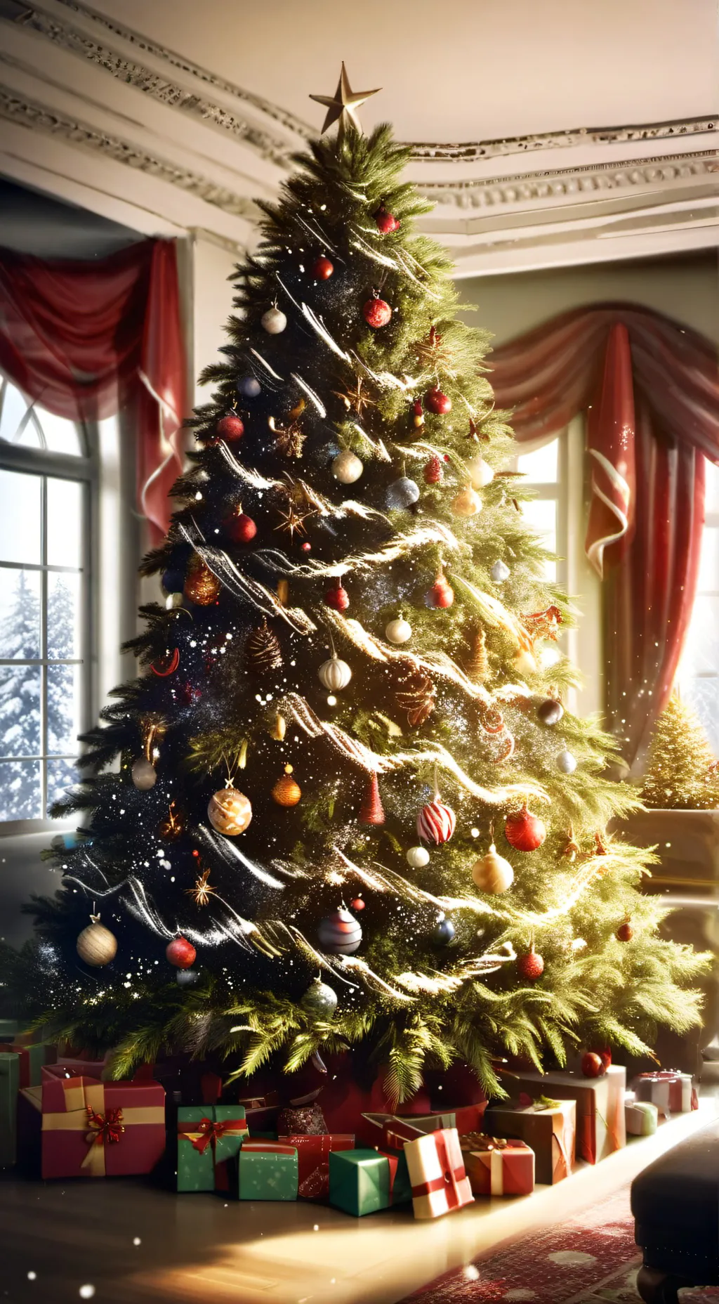 ai character: Christmas background