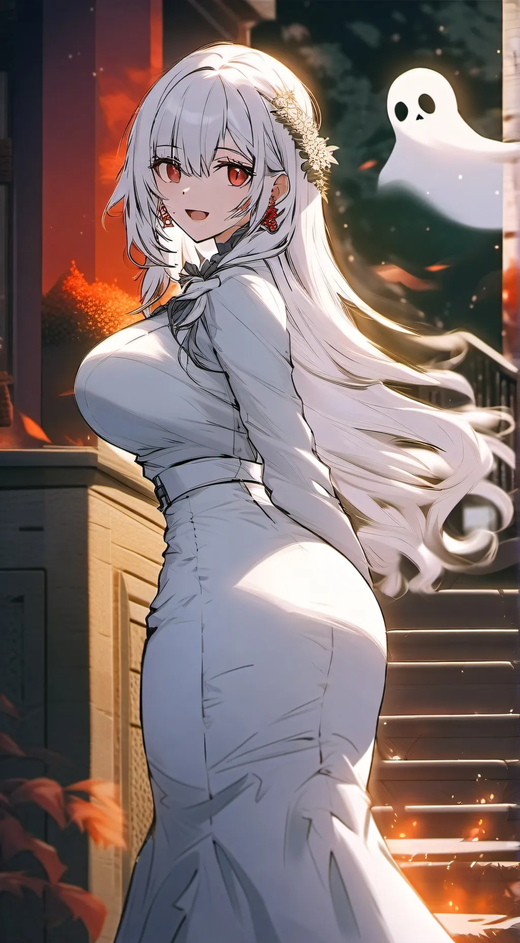 ai character: Ghost Girl background