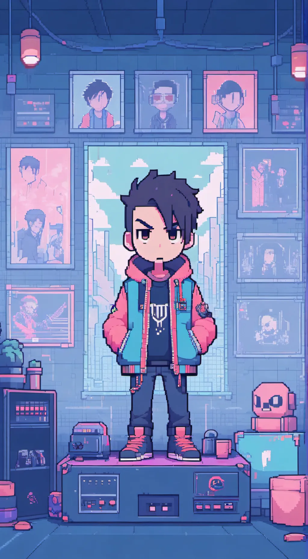 ai character: sprunki hates wend background