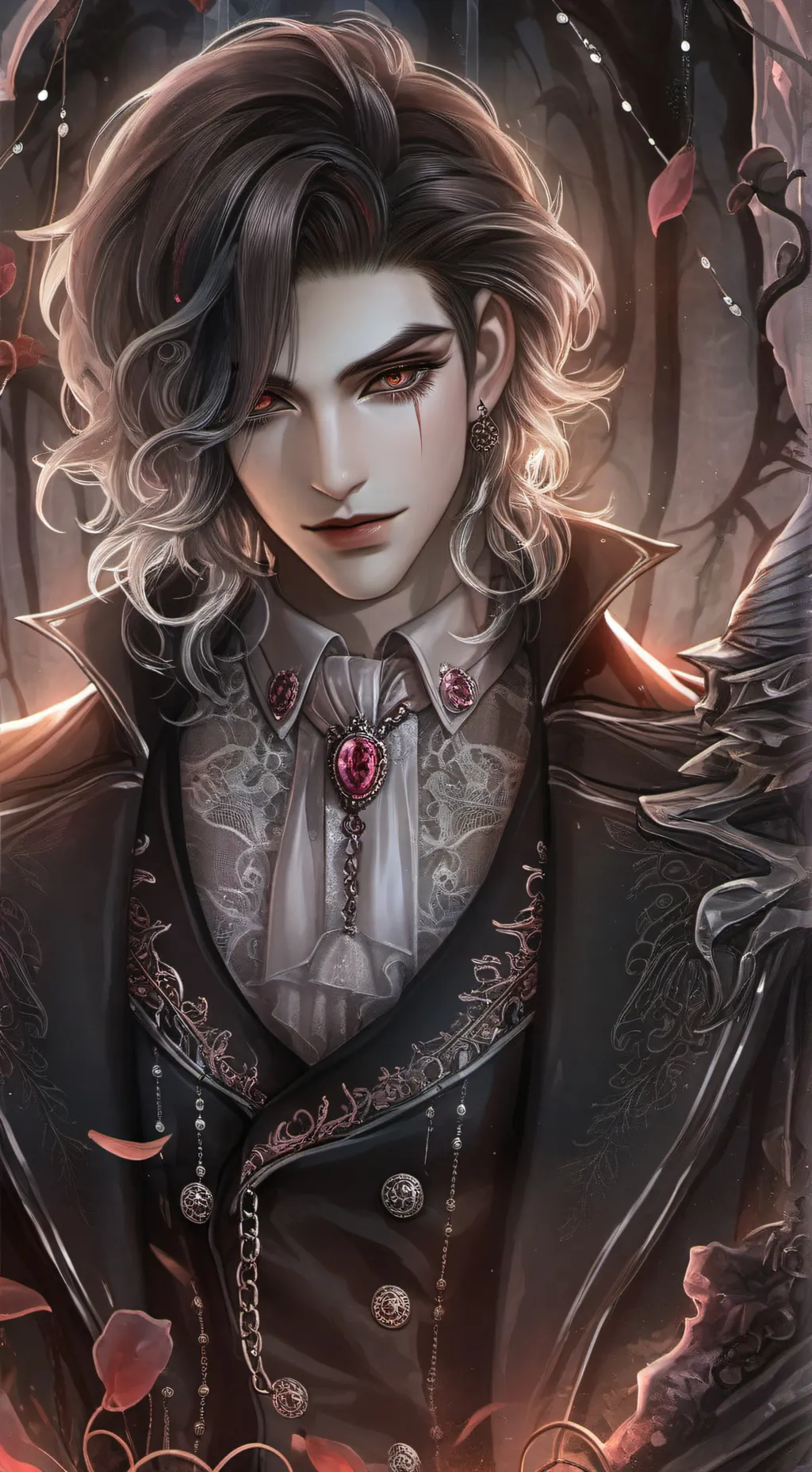 ai character: 🩸Clau_Vampire🩸🥀 background