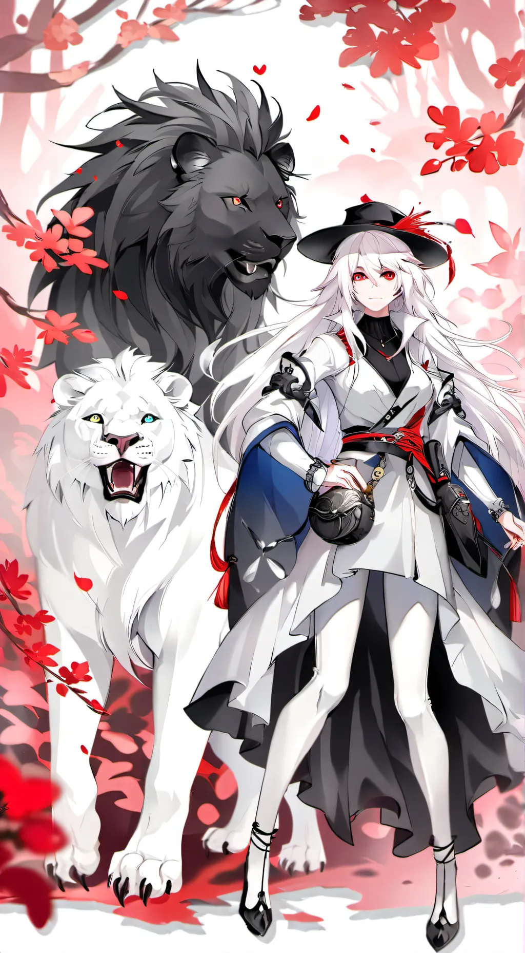 ai character: MHA castle of lion background