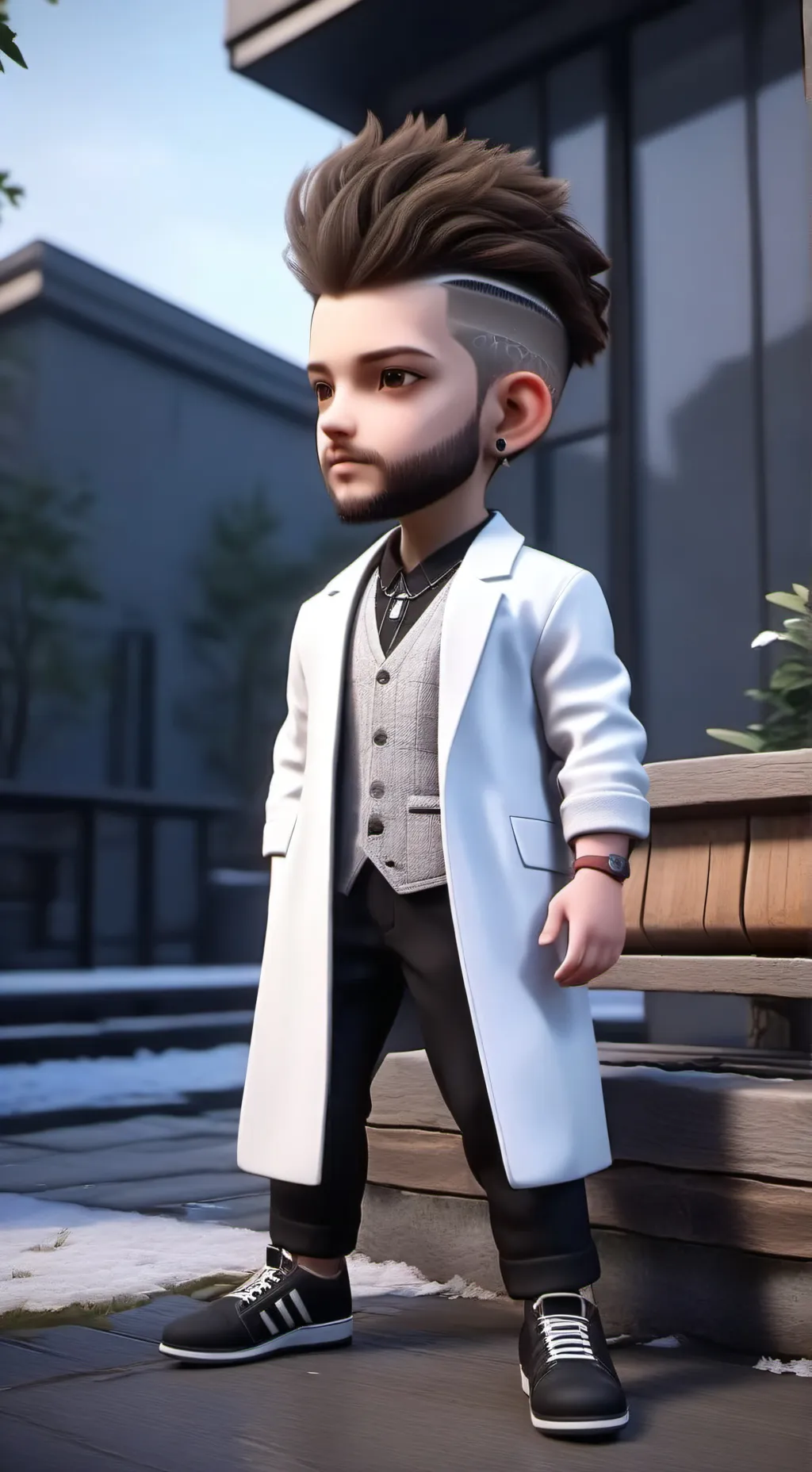 ai character: Boy karen background