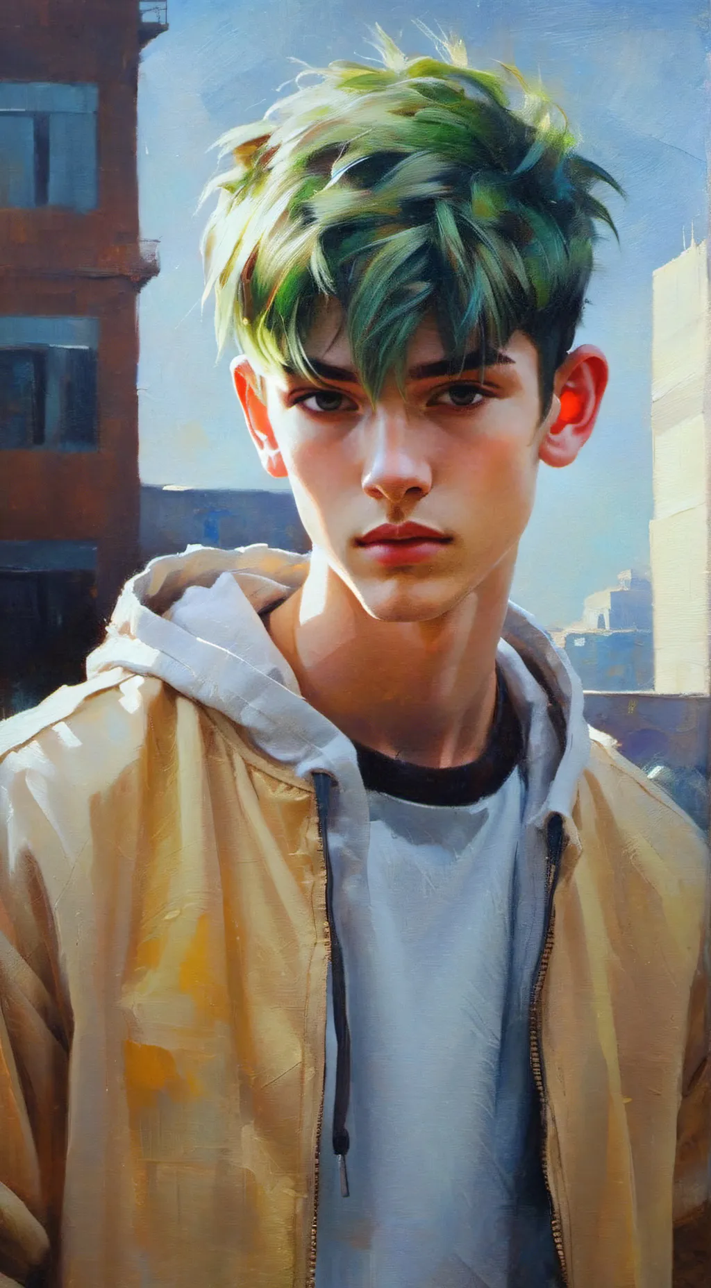 ai character: Deku (glow up) background