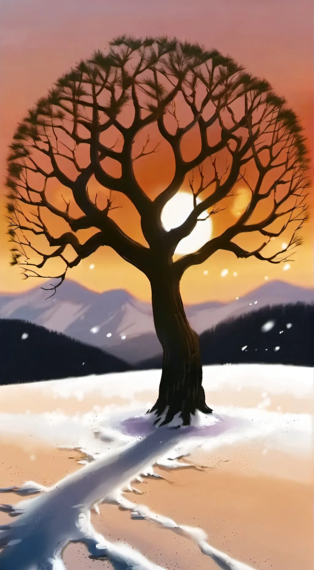 ai character: Sky and Durple  background