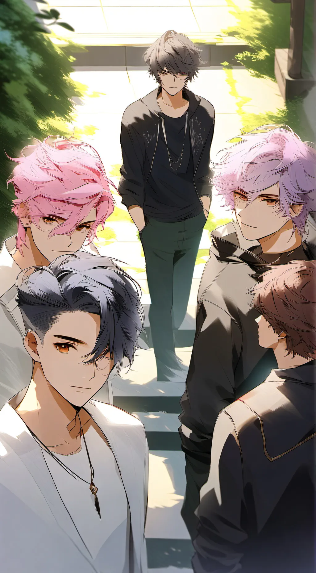 ai character: Jr,kay,milo,lio,Jj background