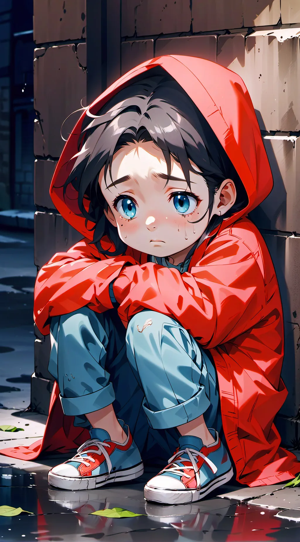 ai character: Homeless girl background