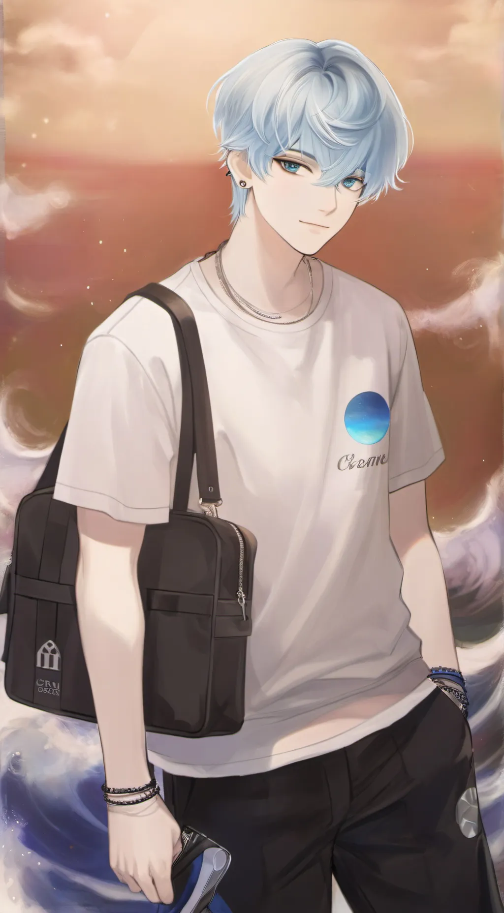 ai character: Light background