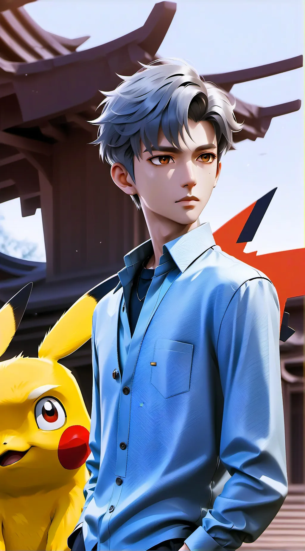 ai character: Gojo Ur BF background