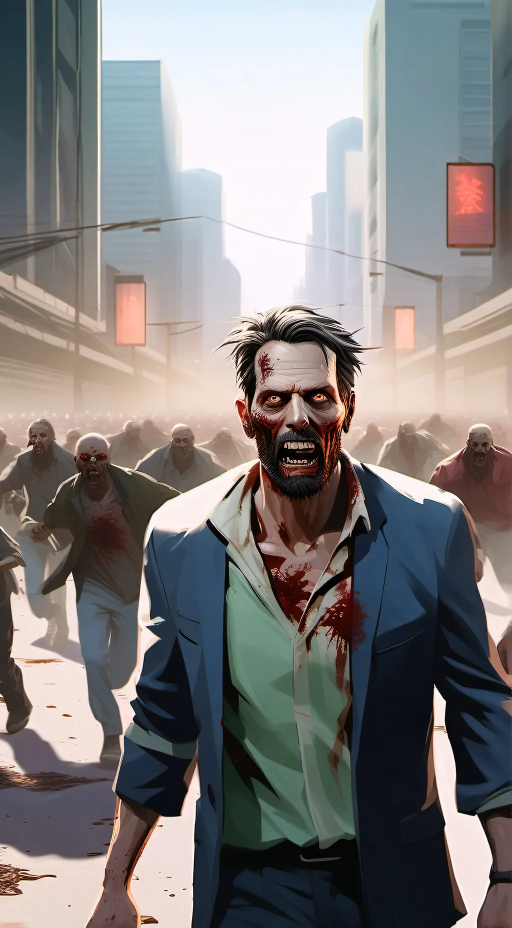 ai character: ZOMBIE APOCALYPSE  background