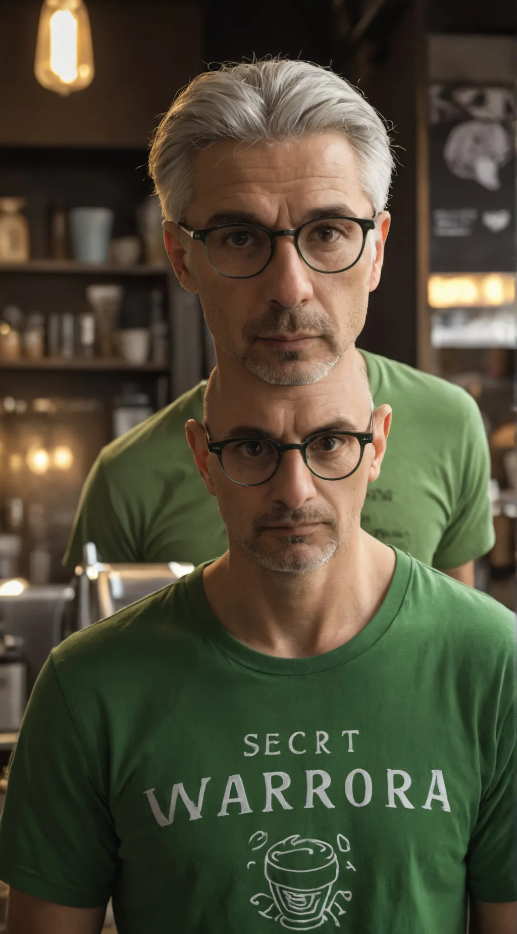 ai character: The Vengeful Vegan Barista Hunter background