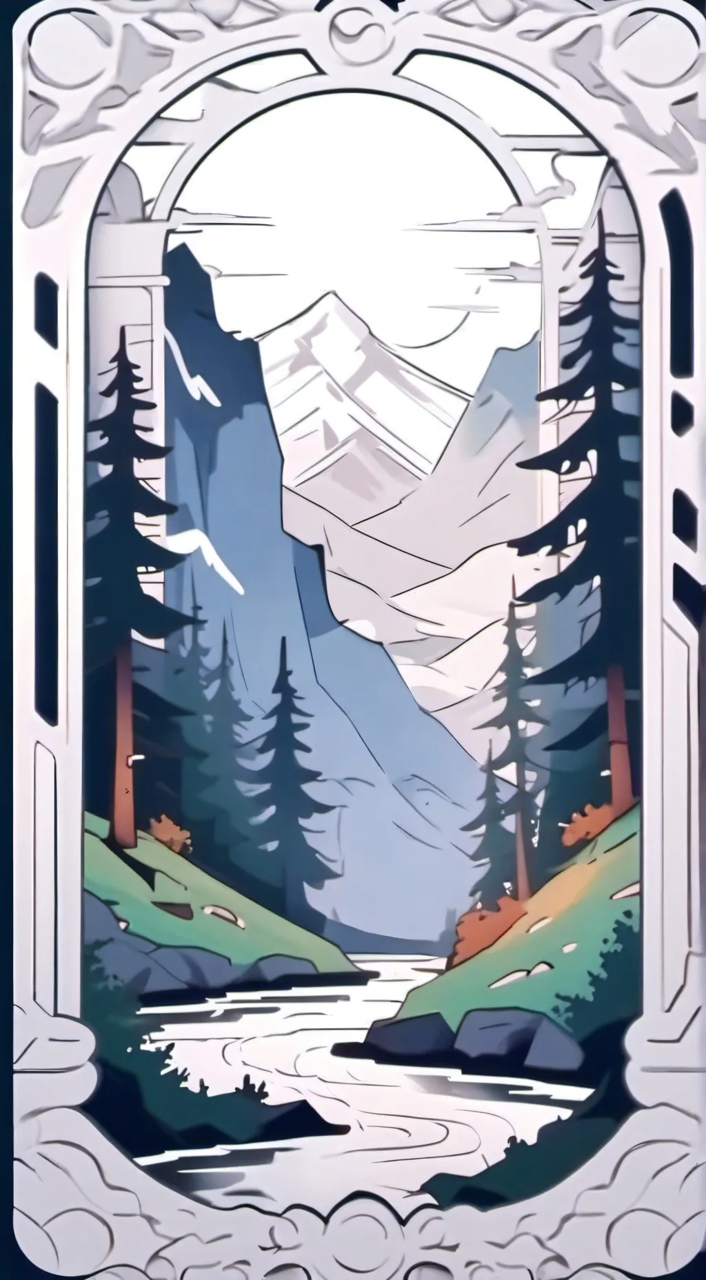 ai character: Papercut background