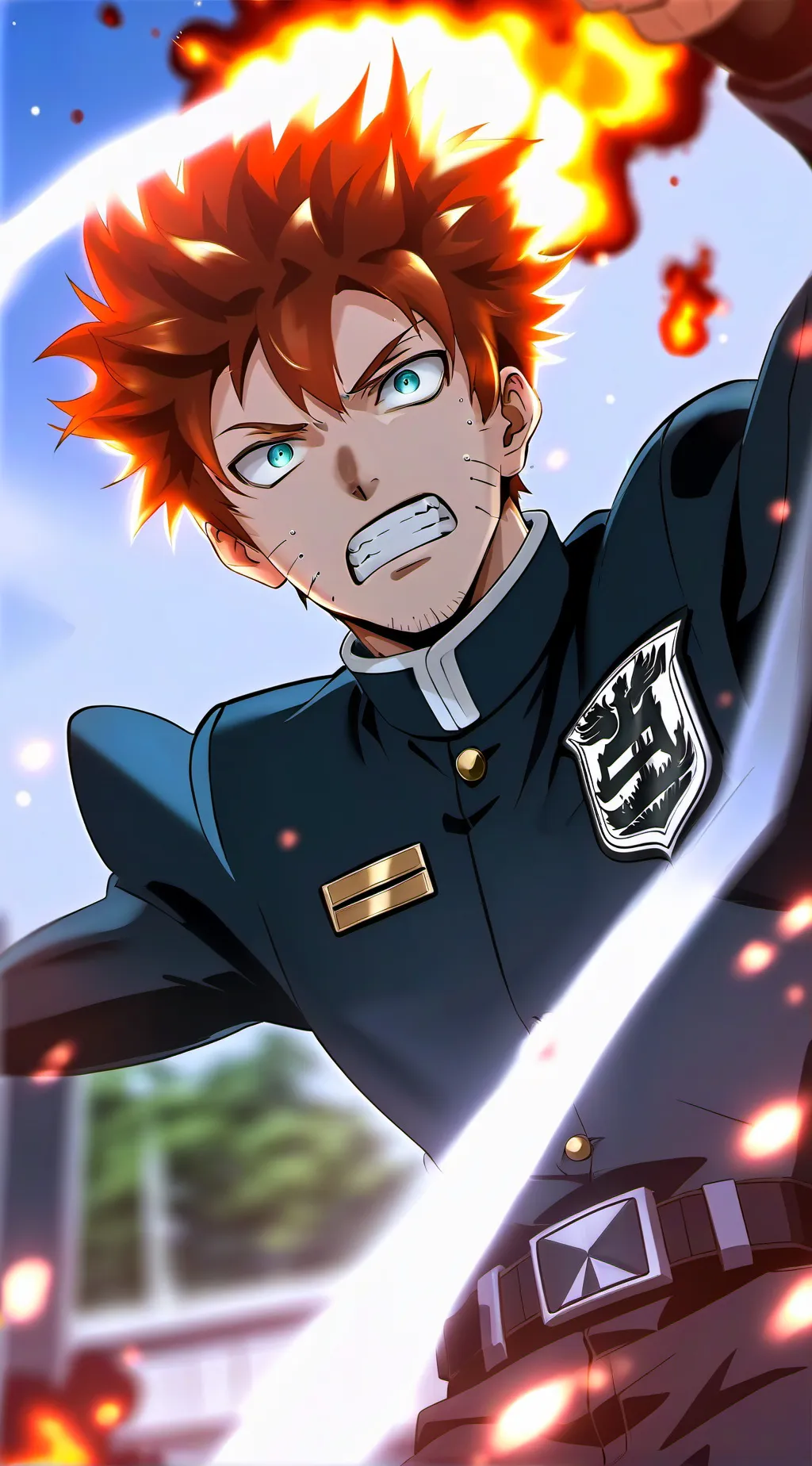 ai character: Katsuki Bakugou background