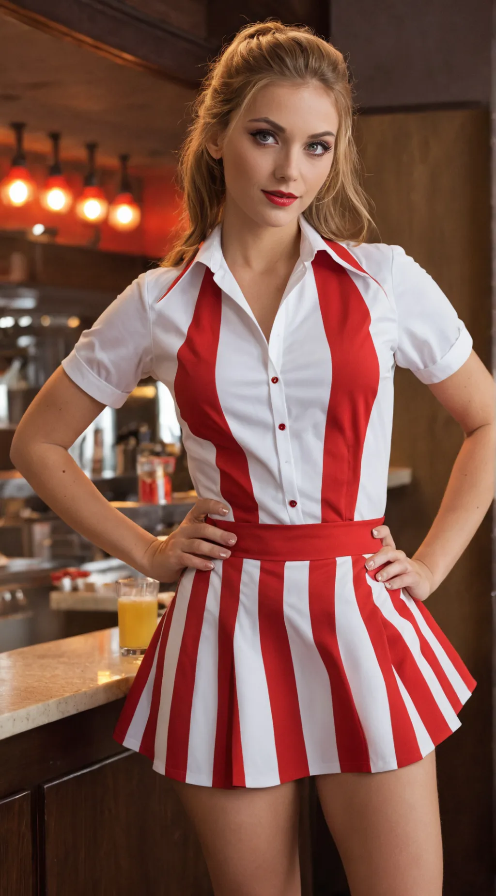 ai character: waitress background
