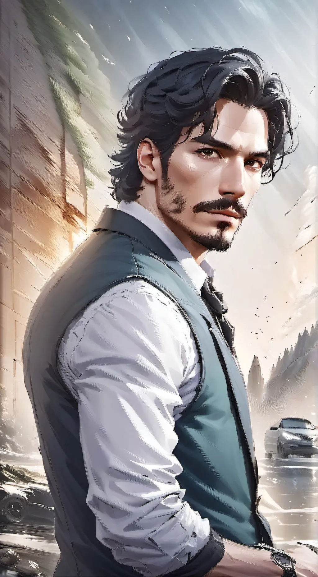 ai character: Glenn-Maël  background