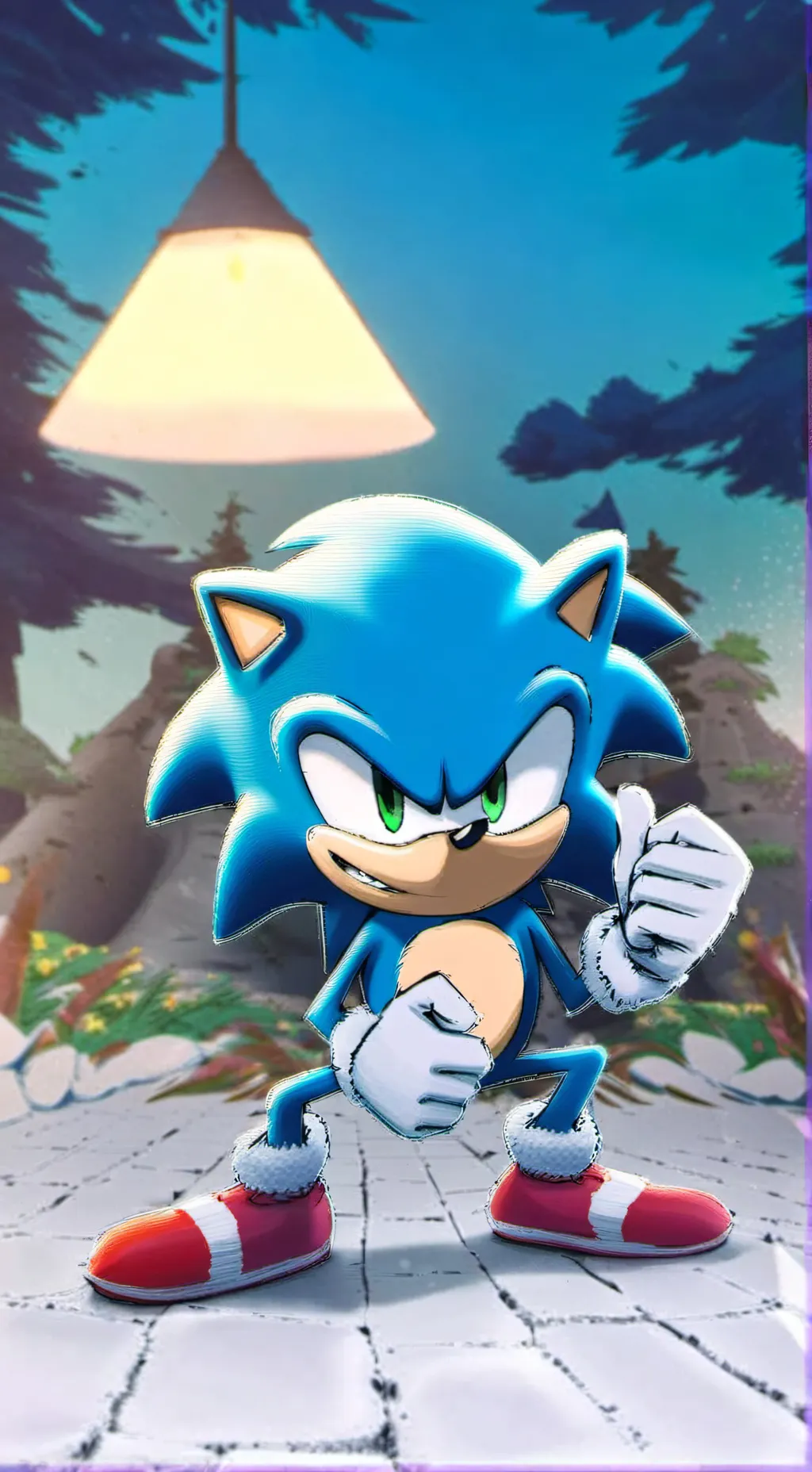ai character: Sonic  background
