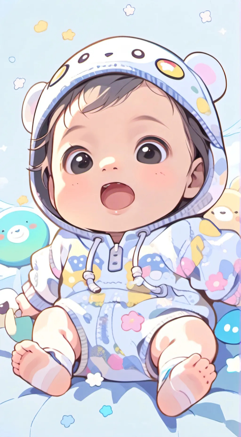 ai character: HAIIII background