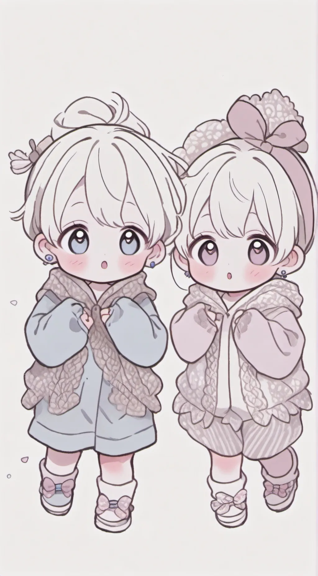 ai character: Dos hermanas bebes background