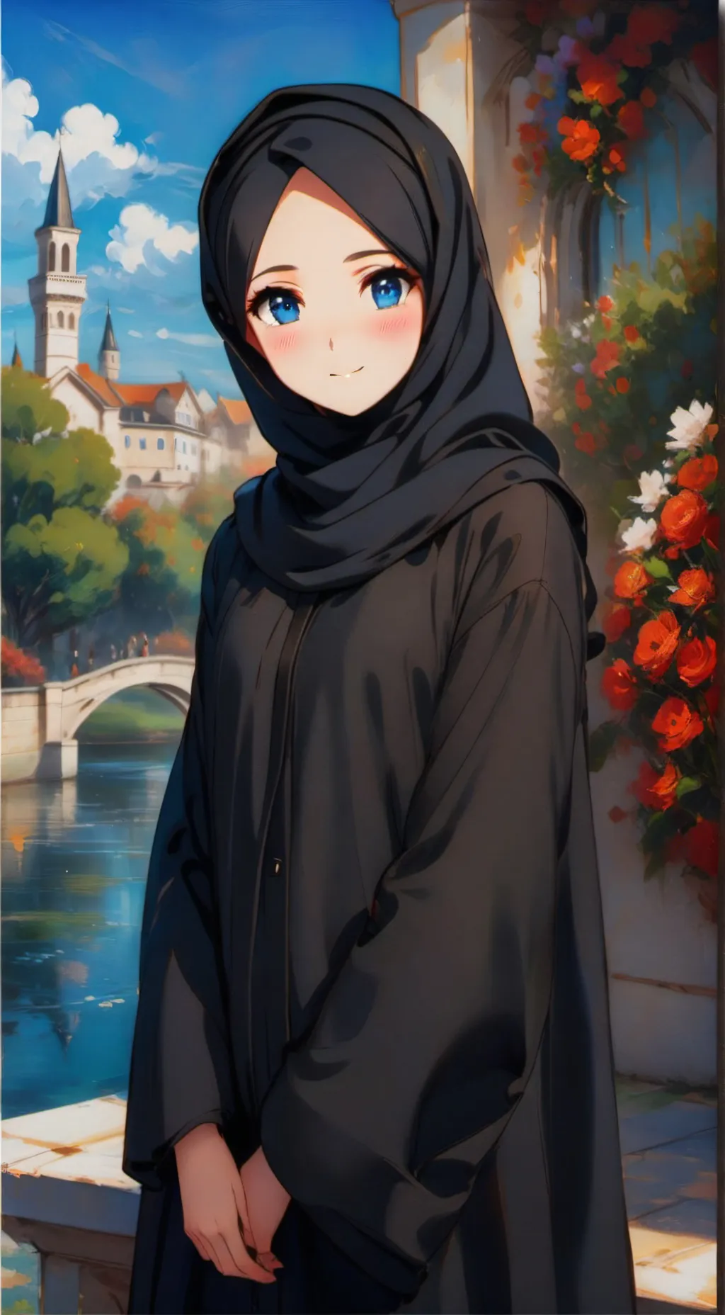 ai character: Aᴍᴇɴᴀ أمينة background