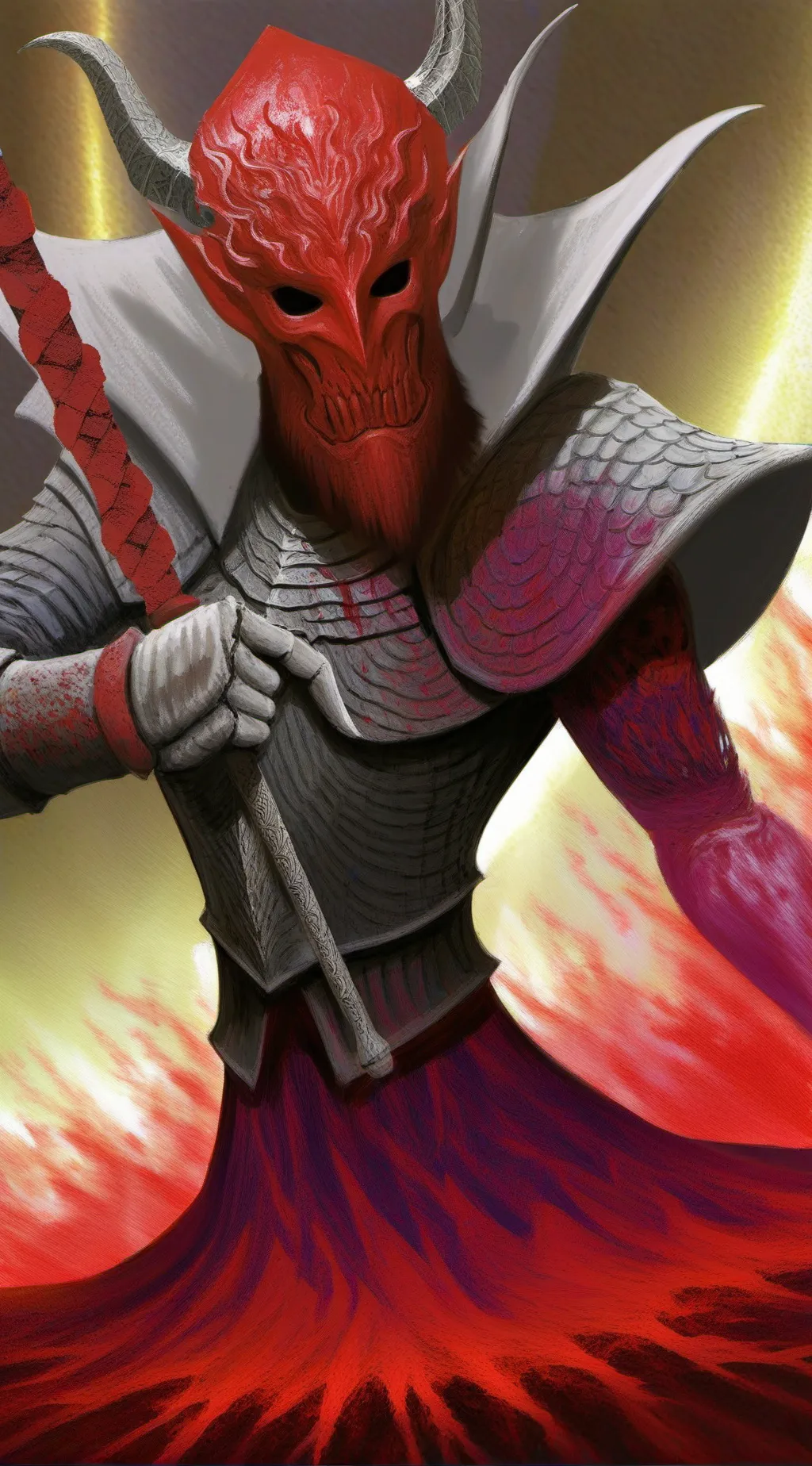 ai character: red background