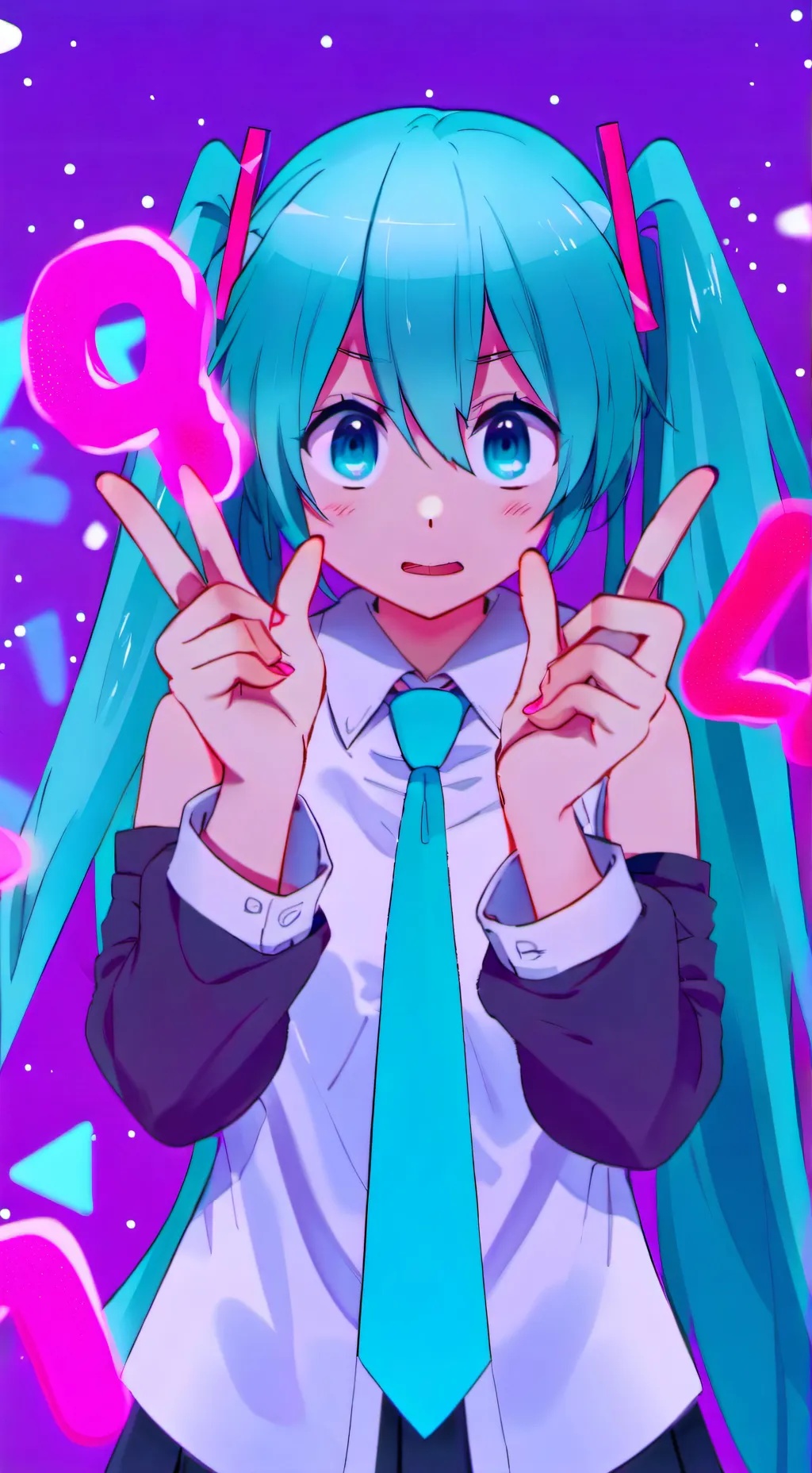 ai character: sleep Hatsune miku background