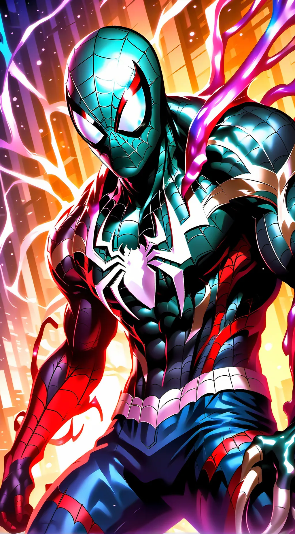 ai character: Spider-Shadow background