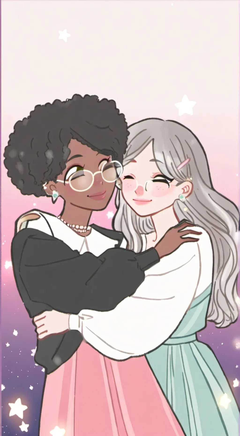 ai character: Luna & Seraphine background