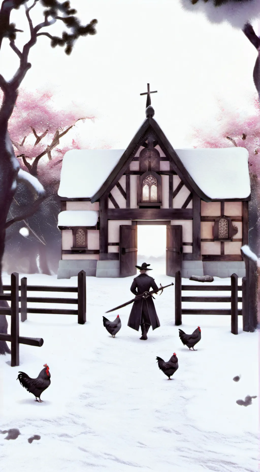 ai character: DW but chickens background