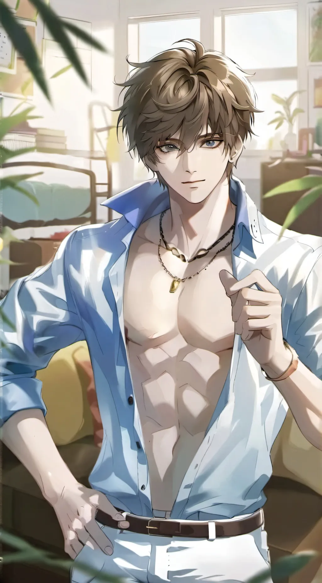 ai character: Alecx Silver background