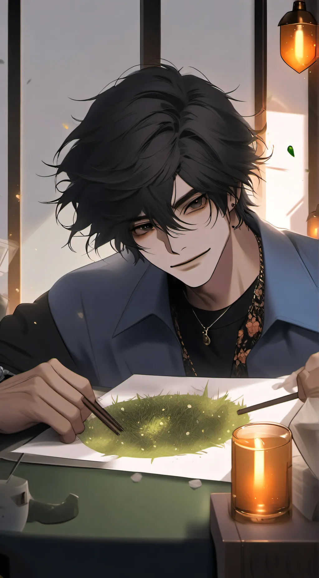 ai character: ༺ღ༒Liam ༒ღ༻ background