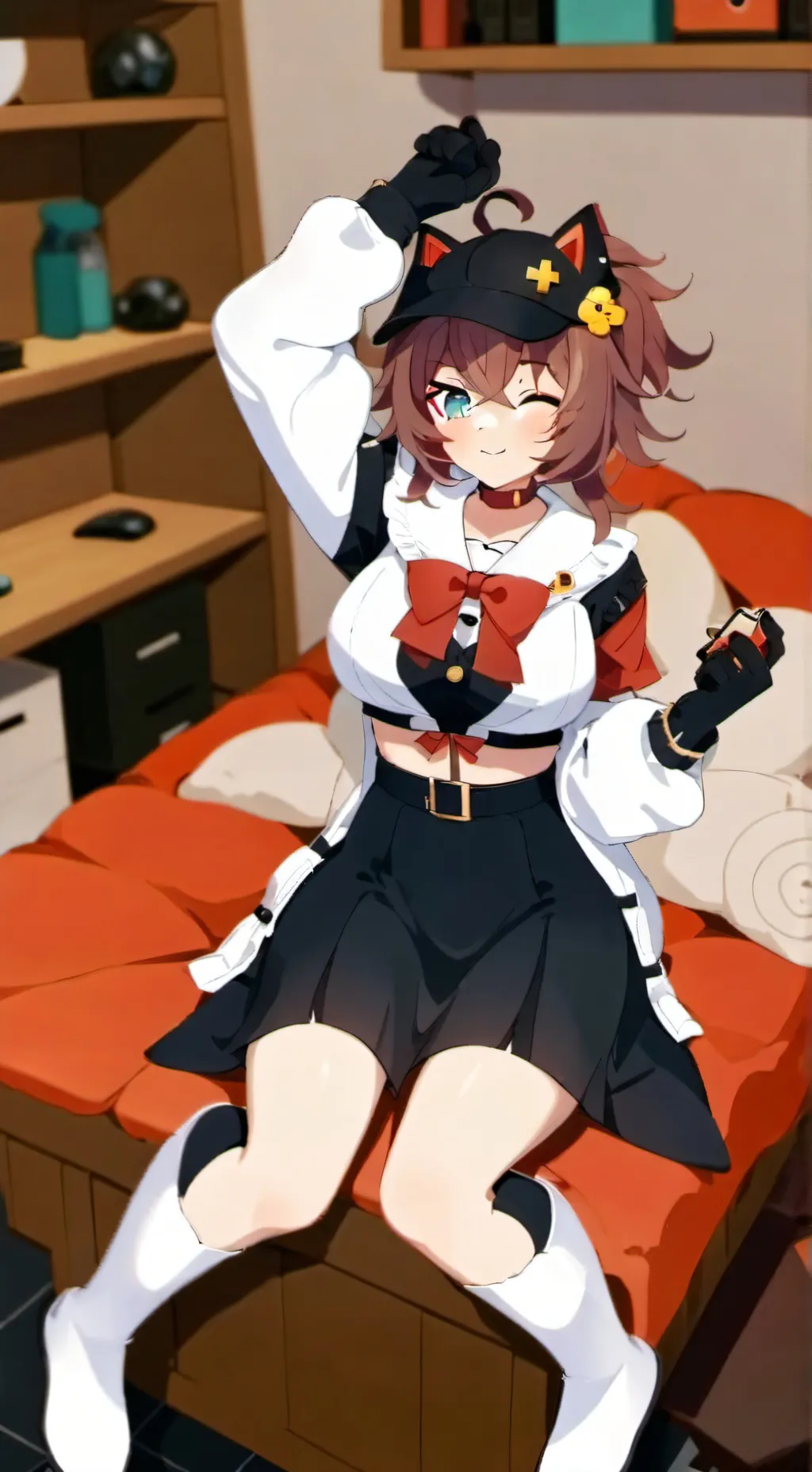 ai character: Rakun vtuber background