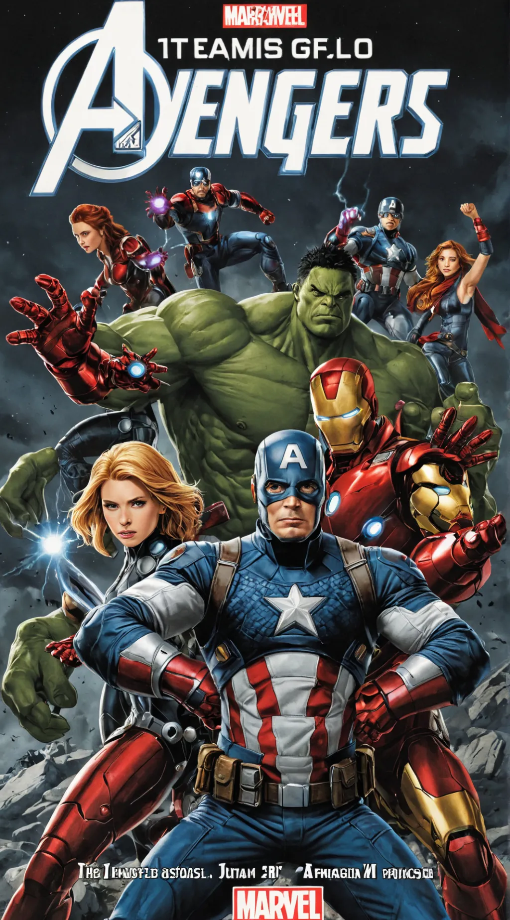 ai character: Avengers kid background