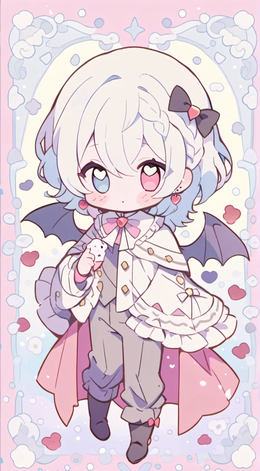 ai character: cutie and vamy background