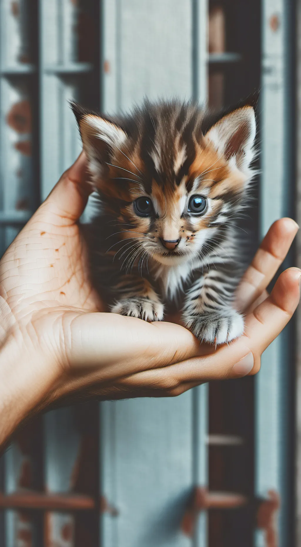 ai character: tiny kitten  background