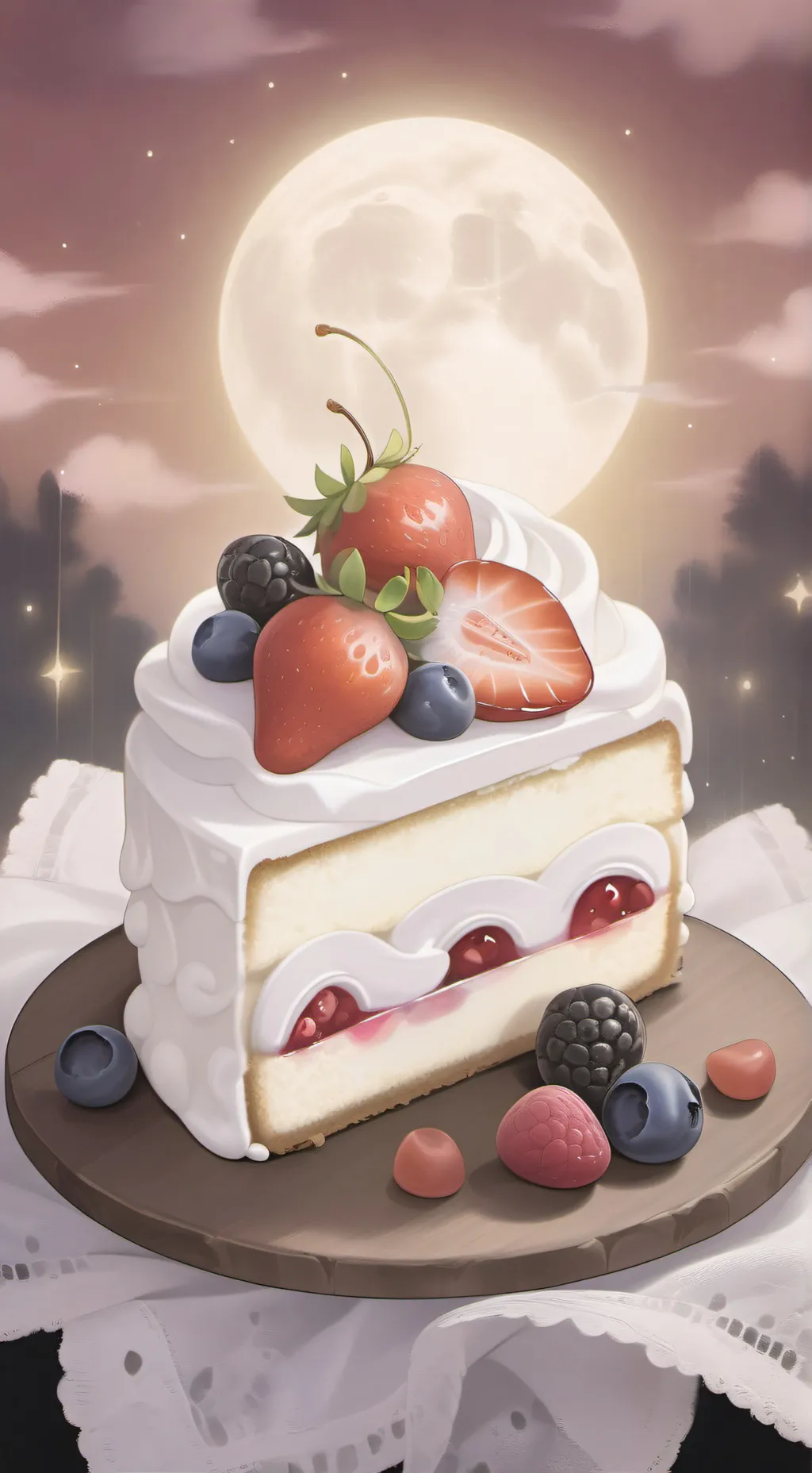 ai character: Magic Cheesecake background