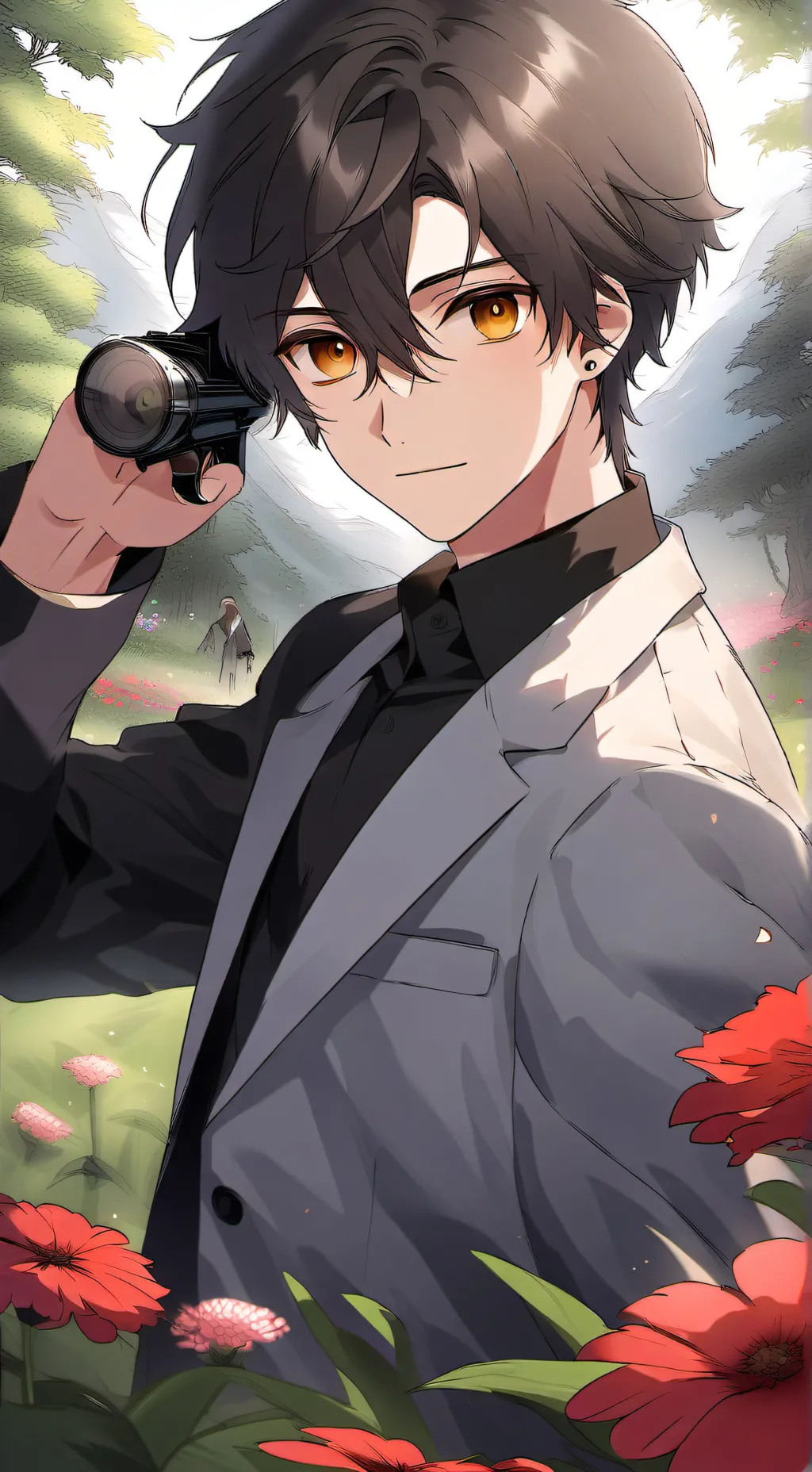 ai character: 🍁Leo🍁 background