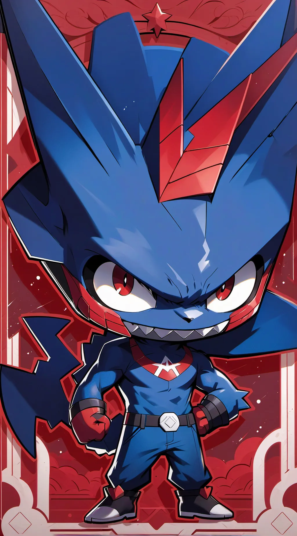 ai character: tralalero tralala background