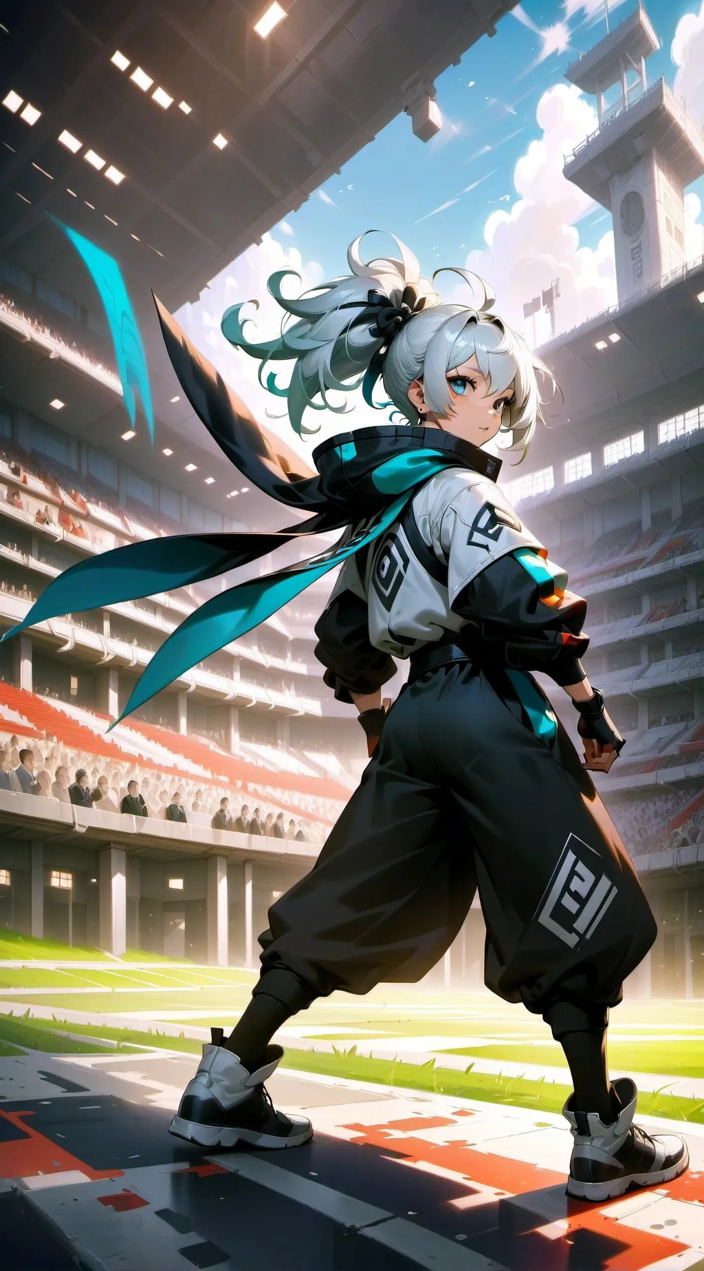 ai character: magenta  background